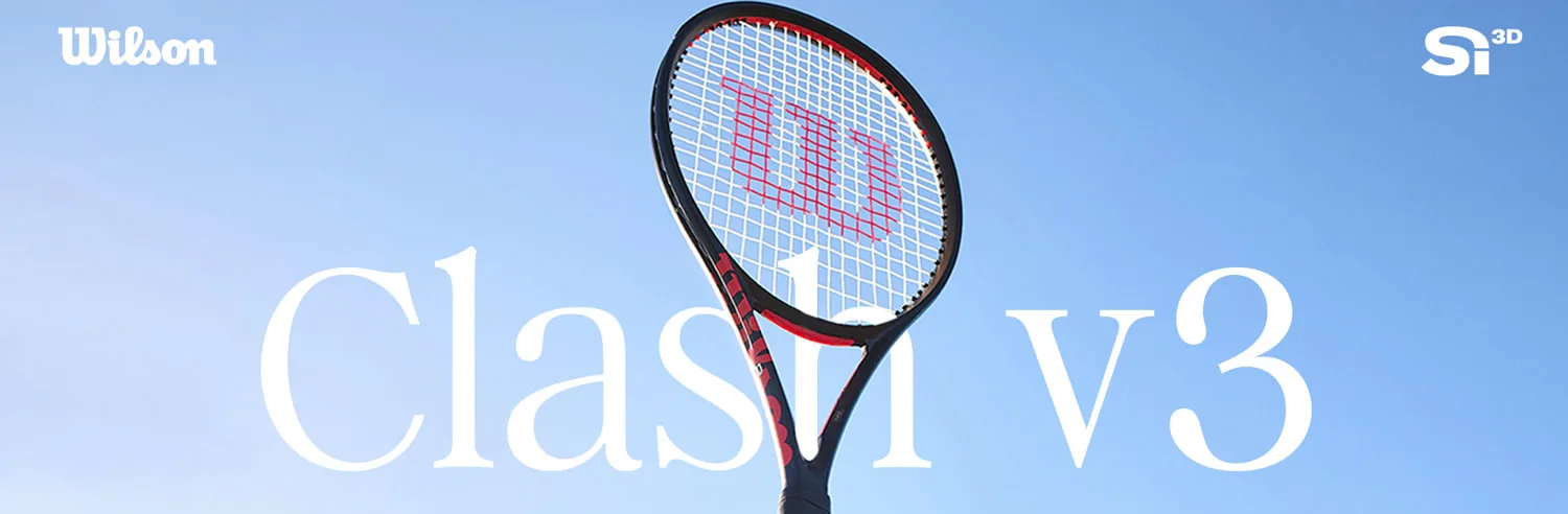 Wilson Clash vs held up against blue sky